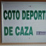 PLACA COTO DEPORTIVO CAZA 1 ORDEN 50X33 CMS.